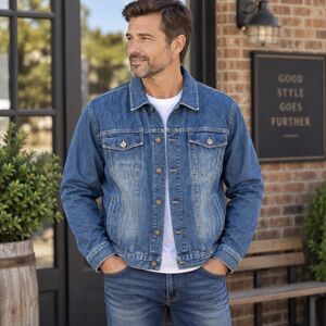 Vintage Claudio Nucci Men's XL Denim Trucker Jean Jacket